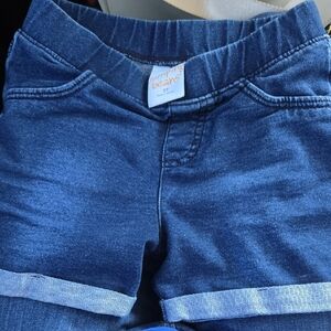 Gymboree Navy Blue Denim-Look Pull-On Shorts, 5T